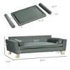 Dog Couch with Removable Pillows, Foam Pet Sofa, Cat Sofa with Removable Washable Cushion & Water-Resistant Fabric - 3 of 4