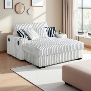 61" Smart Loveseat with Speaker & Wireless Charging - 1 of 4