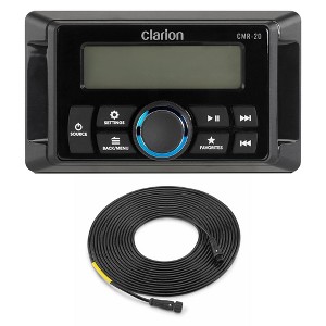 Clarion CMR-20 Marine Wired Remote with LCD Display w/ CMC-RC-25 25 ft (7.62 m) Remote Extension Cable - 1 of 4