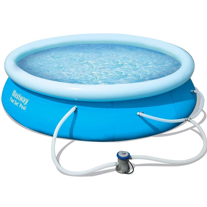 Bestway Fast Set 12ft X 30in Round Inflatable Pool Set, 1 of 4