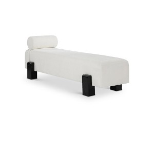 Meridian Furniture,Edison Chenille Fabric Bench - 1 of 4