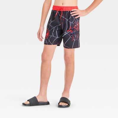 Boys' Miles Morales Swim Trunks - Black 3