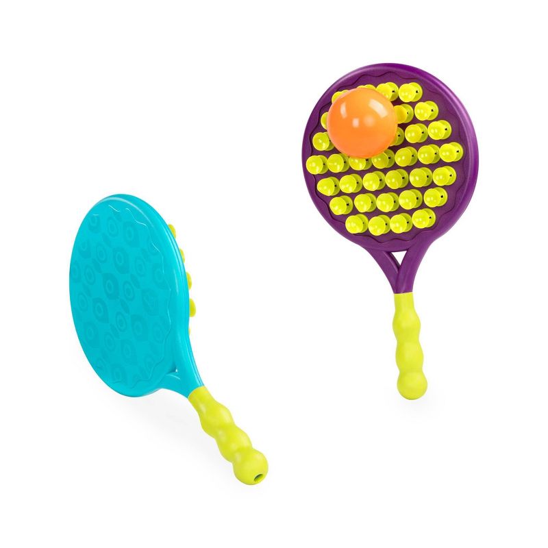 B. toys 2 Suction Paddles &#38; 1 Ball - Paddle Popper Blue/Purple, 3 of 5
