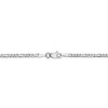 Black Bow Jewelry 14k White Gold 2.25mm Flat Figaro Chain Anklet - 3 of 4