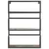 vidaXL Wall Shelf 23.6"x7.9"x33.5" Solid Reclaimed Wood - 2 of 4