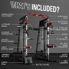 ER KANG Smith Machine, 2200lbs Squat Rack with LAT-Pull Down System & Cable Crossover Machine, Training Equipment with Leg Hold-Down Attachment - 3 of 4