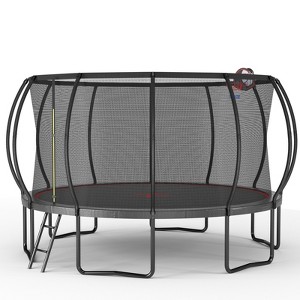 VisioGear Trampoline, Trampoline with Safety Enclosure Net, Trampoline for Kids and Adults, Black, 182.28"*182.28"*101.88" - 1 of 4