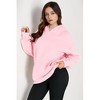 Attraco Women's Oversized Fleece Hoodie Sweatshirt with Kangaroo Pocket - 3 of 4