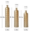 AZL1 Life Concept Decorative Vase 3 Piece Metal Geometric Cylinder Embossed Pattern for Gift Wedding Home Floral Display, Gold, 20.87"*7.87"*35.83" - 3 of 4