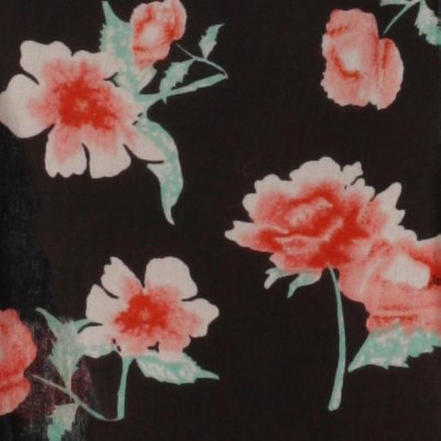 black - floral
