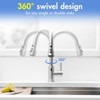 Touchless Kitchen Faucet, Hands Free Smart Faucet, Stainless Steel Black - 2 of 4