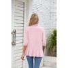 Womens 3/4 Sleeve Cardigan with Ruffle Hem Open Front Cardigan Everyday Outfits - 4 of 4