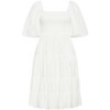Women's Plus Size Ariella Puff Sleeve Tier Dress - ivory | CITY CHIC - 4 of 4