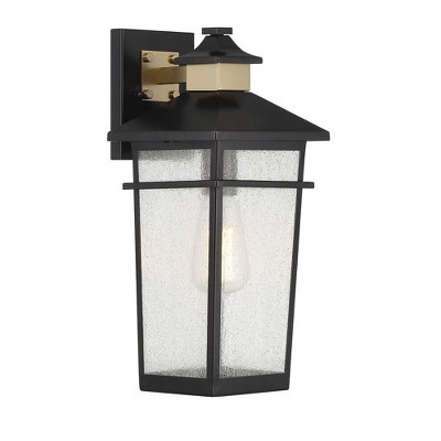 Savoy House Kingsley 1 - Light Wall Light in  Matte Black/Warm Brass
