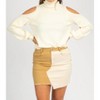 Women's BALLOON SLEEVE CUTOUT KNIT - Blue Blush - 3 of 4