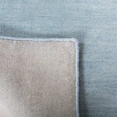 Hand-Tufted Blue and Ivory Wool Kids Square Rug