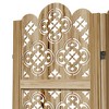 Spassway Rustic Folding Wood Room Divider Vintage Freestand Privacy Screen for Room Seperation Living Room Bedroom Office Room - 3 of 4