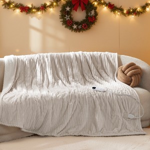 GentleSoft Heated Blanket Soft Ribbed Flannel Electric Blanket Gifts for Others - 1 of 4