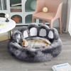 Munora Bear Paw Shape Pet Bed - Plush Long Fur, Tie-Dye Colors - Resilient Padding for Small/Medium Dogs & Indoor Cats (XS/S/M/L) - 4 of 4