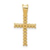 Black Bow Jewelry 14k Yellow Gold & Rhodium 1/6 or 1/4 Ctw Diamond Latin Cross Pendant - 3 of 4