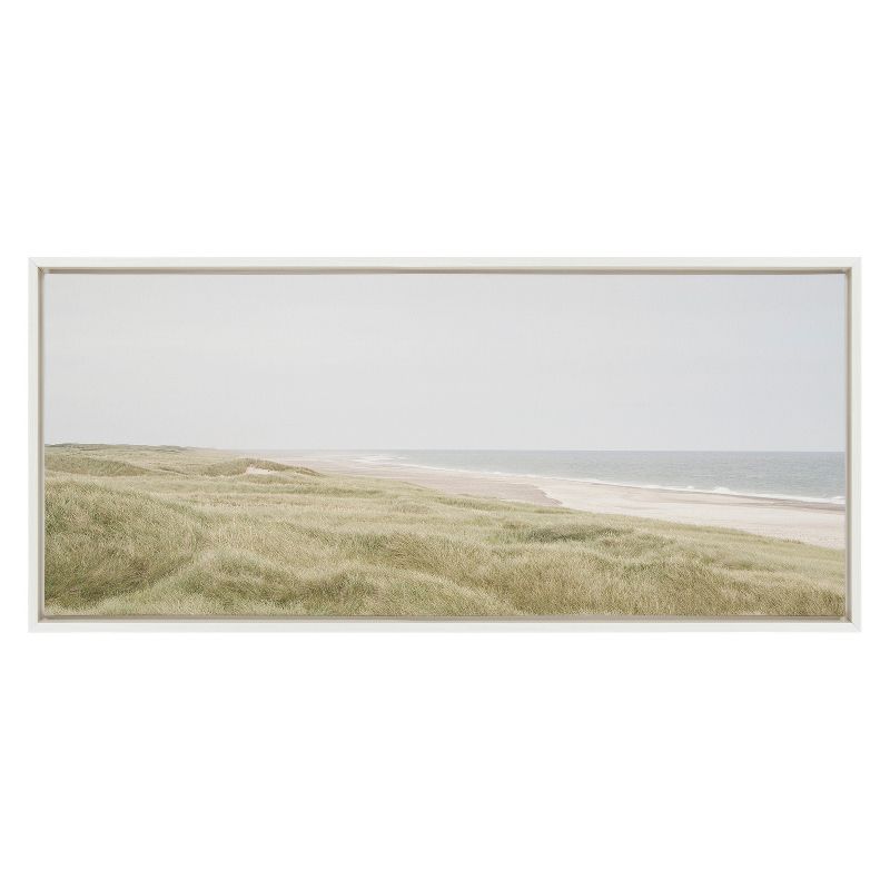 18&#34; x 40&#34; Sylvie Serene Coastal Landscape Framed Canvas by Creative Bunch White - Kate &#38; Laurel All Things Decor, 3 of 8