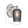 Toltec Lighting Capri 1 - Light Sconce in  Brushed Nickel with 5" Smoke Textured Shade - 2 of 2
