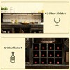 JANSNO Farmhouse Wine & Coffee Bar Cabinet with Lights, Includes Wine and Glass Racks for Home - 2 of 4