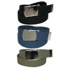 CTM Cotton with Nickel Buckle Adjustable Belt (Pack of 3 Colors) - 2 of 3