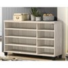 Kumasinova 3-Door Shoe Cabinet with Metal Handles Modern 4-Tier Shoe Storage Cabinet with Adjustable Shelves for Bedroom,Living Room,Light Gray - 2 of 4
