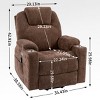 Chenille Power Lift Recliner Chair with Massage & Heat, USB Ports and Cup Holders, Heavy Duty Electric Armchair for Elderly-Cuddlewood - 4 of 4
