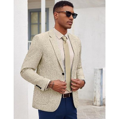 COOFANDY Mens Casual Blazer Sport Coat Lightweight Two Button Business Suit Jackets Black L — фото 4