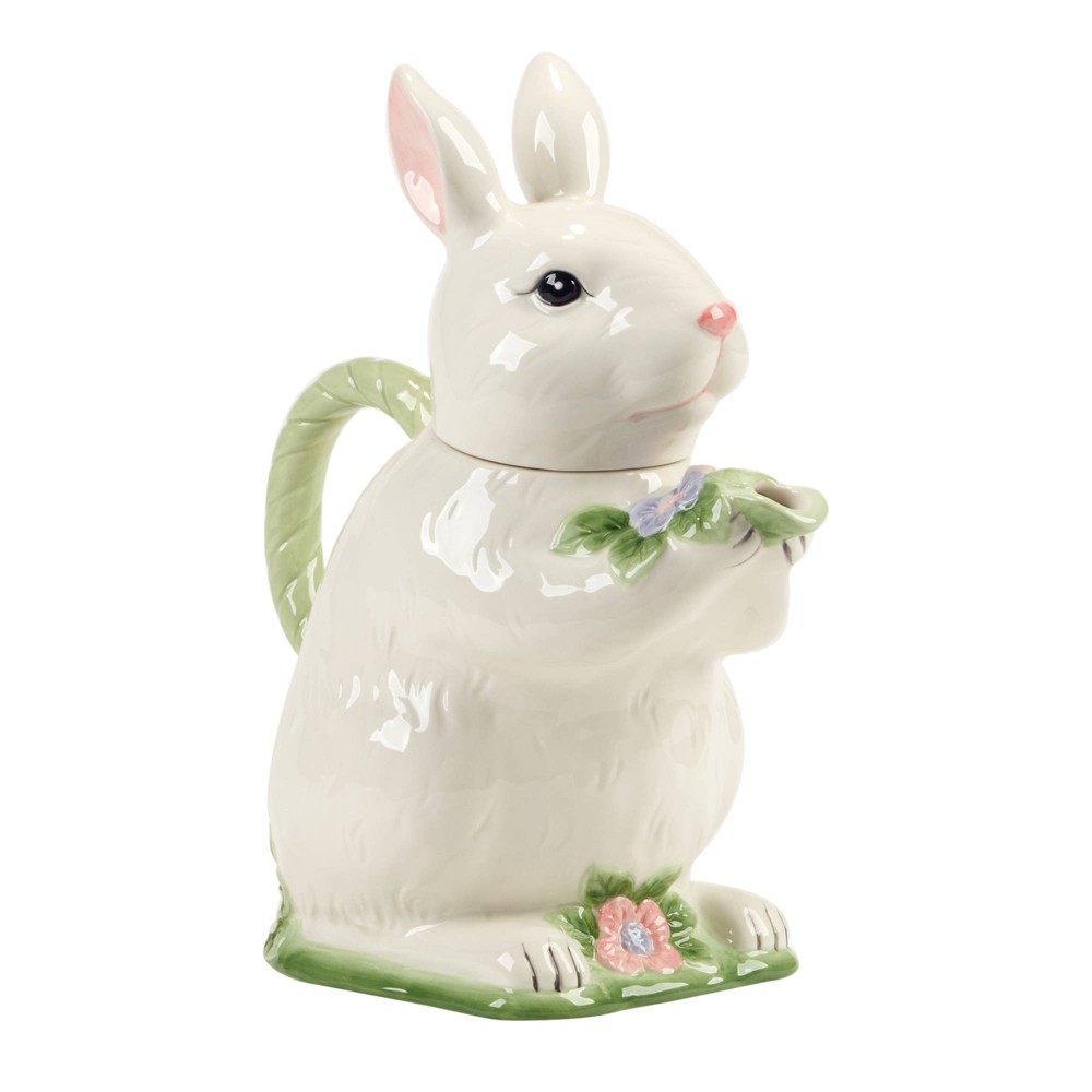 Photos - Glass Certified International 32oz Easter Morning 3D Bunny Teapot 