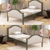 Twin Bed Frames, No Box Spring Needed, Under Bed Storage Space w/Cushioned Headboard Footboard, Wooden Slats Support Mattress Foundation for Bedrooms - 3 of 4