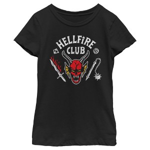 Girl's Stranger Things Hellfire Club Costume T-Shirt - 1 of 4