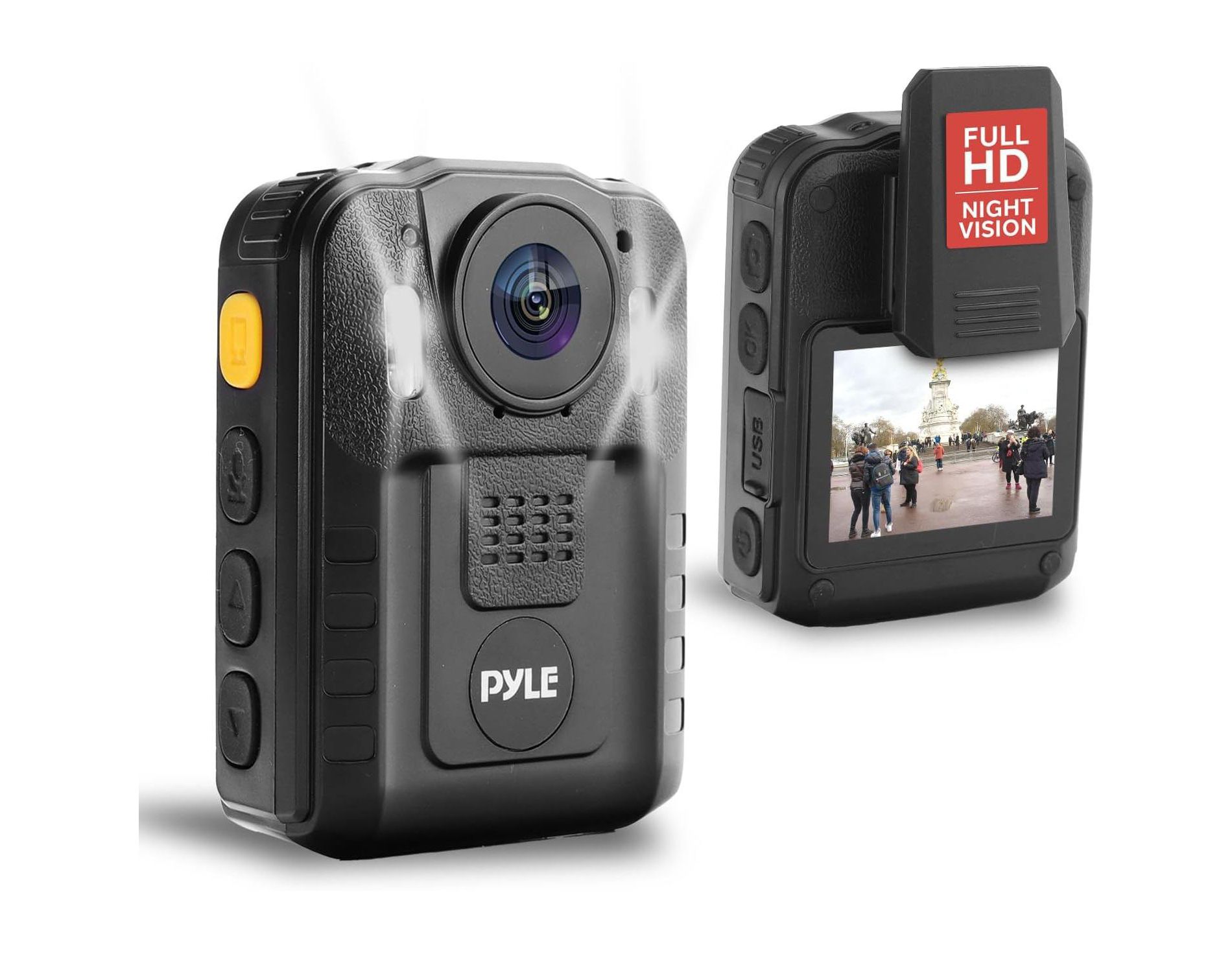 Pyle 1296p Waterproof HD Wearable Body Camera with Night Vision - PPBCM6