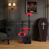 Gulches Black Red 50 inch Gothic Cat Tree Large Cats Condo Hammock Perch Sisal Eye Scratcher Spider Toy Anti Tip MDF Tower - 3 of 4