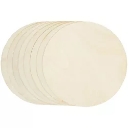 8 Pack Unfinished Wood Circle Round Wooden Cutout for DIY Craft Supplies