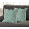 Set of Two  Diamond Cotton Throw Pillow With Fringe - 2 of 4