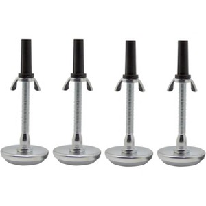 Kings Brand Furniture Adjustable Threaded Bed Frame Riser Glide Legs - Metal Bed Legs To Replace Wheels - Durable Bed Feet For Bed Frame - 1 of 4