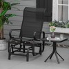 Outsunny Gliding Lounger Chair, Outdoor Swinging Chair with Smooth Rocking Arms and Lightweight Construction for Patio Backyard - 3 of 4