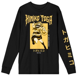 My Hero Academia Toga Crew Neck Long Sleeve Black Adult Tee - 1 of 3