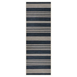 Modern Washable Living Room Rugs, Non Slip Stripped Lines Print Bedroom Carpet, Indoor Stain Resistant Floor Rugs for Dining Room Office - 1 of 4