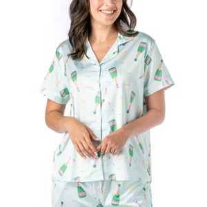 Hello Mello Womens Beauty Sleep Satin Pajama Top - 1 of 3