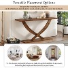 NicBex Console Table with Cross-Leg Design,Stylish Entryway Table,Modern Couch Table for Living Room,Brown - 2 of 4
