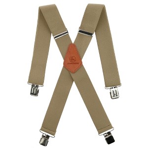 John Deere Men's Elastic 2 Inch Wide Clip-End Suspenders - 1 of 4