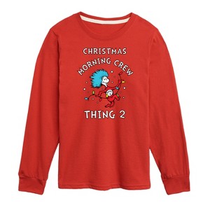 Boys' - The Cat in the Hat - Christmas Morning Crew Thing 2 Long Sleeve Graphic T-Shirt - 1 of 4