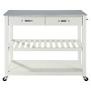 Stainless Steel Top Kitchen Cart/Island with Optional Stool Storage - Crosley - image 3 of 4