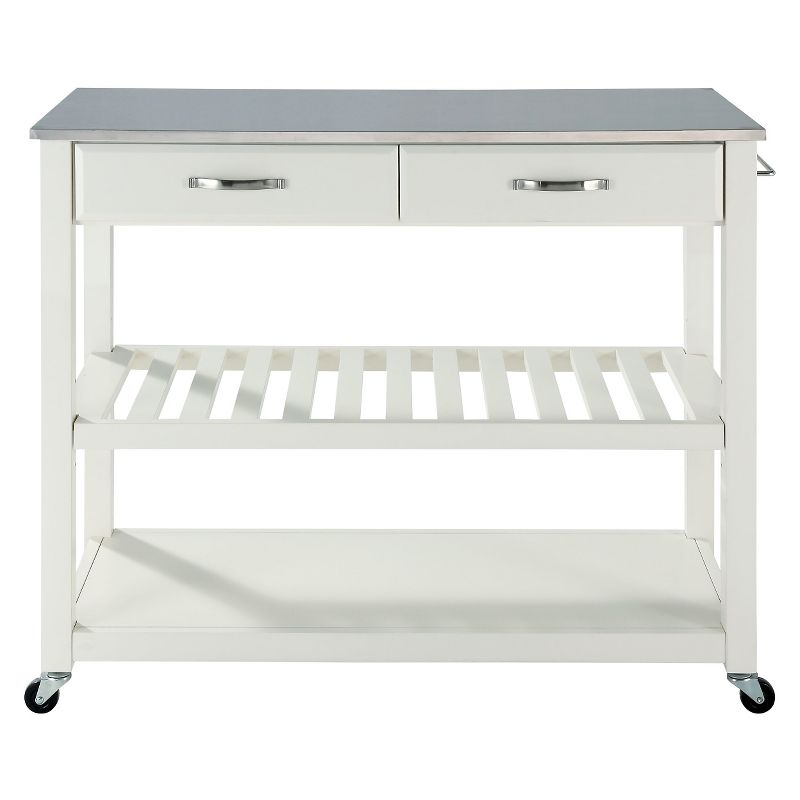 Stainless Steel Top Kitchen Cart/Island with Optional Stool Storage - Crosley, 4 of 10