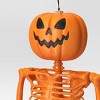 36" Poseable Pumpkin Head Skeleton Halloween Decorative Prop Orange - Hyde and EEK! Boutique™ - 3 of 3