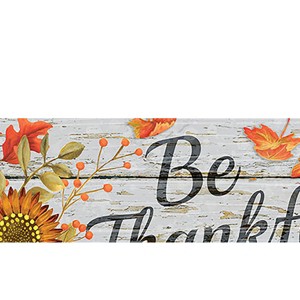 Briarwood Lane Fall Doormat 30x18 Indoor Outdoor Be Thankful Flowers For Fall Doormat - 1 of 4
